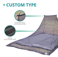 Moustiquaire de lit pliable double/simple 100 % polyester, portable, en maille polyester, pour camping, voyage, maison, à suspendre