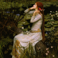 Peinture à l'huile artisanale sur toile 65x110cm, reproduction d'art classique Waterhouse Ophelia, portrait de femme noble, décoration murale