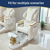 Vente en gros de meubles de salon de manucure modernes de luxe fauteuil de massage spa blanc pour pédicure pour salon de manucure