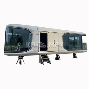 Maison conteneur capsule spatiale au design moderne, étanche, écologique, portable, maison mobile préfabriquée en structure acier pour hôtel - Product Image 1