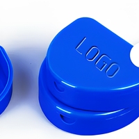 Boîte de rangement pour appareils orthodontiques en plastique coloré avec logo personnalisé, boîte pour aligneurs dentaires, pour ranger les prothèses dentaires, les appareils invisibles pour adultes