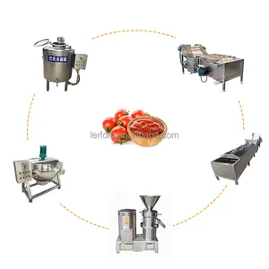 Peralatan Produksi Saus Tomat Pabrik Mesin Ketup Penggiling Ketup Lini Produksi Pasta Tomat