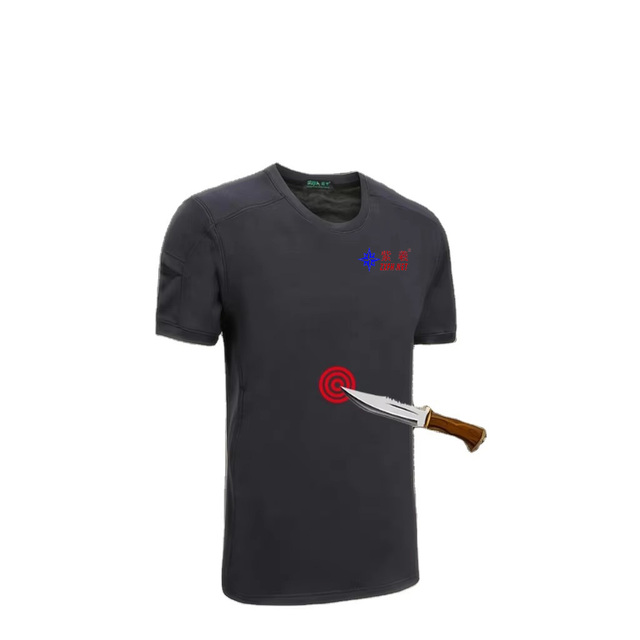 Sturdyarmor Patented Anti-Slash Anti-Stab Tear Cut Resistant Short Sleeve O-Neck Safety Protection T-Shirt Anti-Static Included