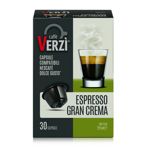 Caffè Verz ESPRESSO GRAN CREMA Set da 50 Capsule in Metallo Compatibili con Dolce Gusto 0,18g/Capsula - Product Image 1
