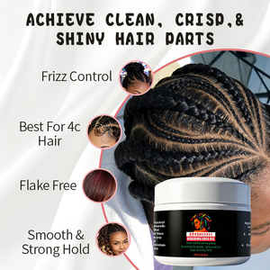 Gel coiffant végétalien à tenue forte sans résidus pour tresses, cire de contrôle des bords et gel brillant pour cheveux – Lot de coiffants - Product Image 4