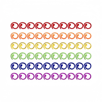 100 pièces de marqueurs de position en spirale en plastique pour tricot et crochet avec anneau métallique fendu, accessoires de couture DIY