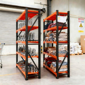 Fábrica de fabricación 4 capas Protección contra la corrosión 60 'Longspan Metal Light Duty Racks Garaje Almacén Almacenamiento Estantes apilables - Product Image 5