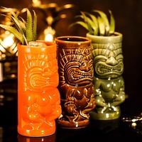 Vente en gros de mugs Tiki hawaïens, décor de bar, verres TIKI hawaïens en céramique, verres à cocktail personnalisés, tasses Tiki