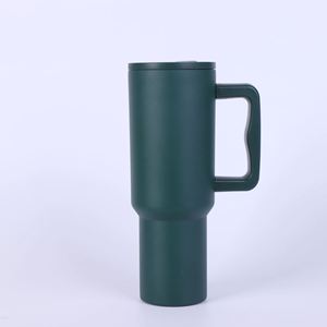 <b>40oz</b> H4.0 <b>Handle</b> Car Travel <b>Tumbler</b> Vacuum Mug Lid Straw Non-Slip Base OEM ODM Custom Color - Product Image 1