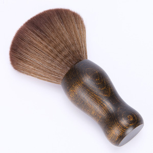 Cepillo de barrido de pelo roto de peluquero de gama alta cepillo de limpieza de polvo de cuello de cerdas de fibra de lana suave con Material de pelo sintético - Product Image 2