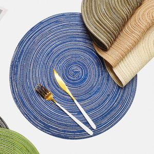 Factory Directly Sells Nordic Cotton Yarn <b>Round</b> Woven Bamboo <b>Placemat</b> for Wedding Party Home Decoration - Product Image 4