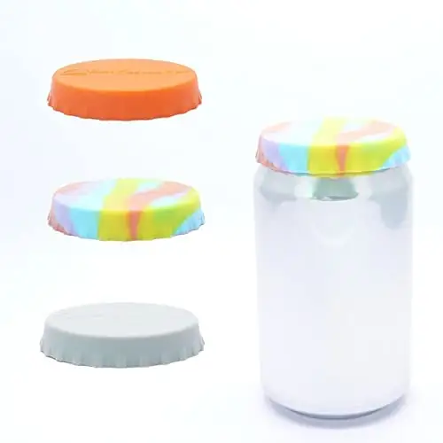 Tapas protectoras de silicona para latas, cubiertas de tapón de lata de silicona sin derrames, compatibles con latas de Soda/bebida/cerveza estándar, gran oferta