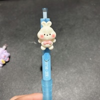 Stylos gel fantaisie en gros, encre noire 0,5 mm, motifs animaux mignons (ours, lapin, poussin, grenouille, cochon) pour étudiants