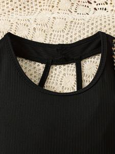 Vestito Streetwear con Motivi Floreali per Bambine 7-8 Anni, Nuova Tendenza Gonna alla Moda per Ragazze - Product Image 3