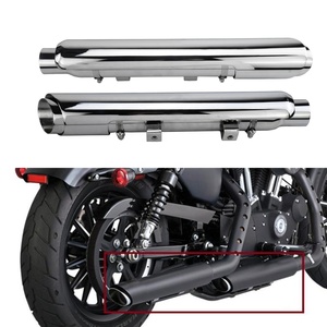 Silencieux et tuyaux d'échappement pour moto noirs/chromés, directement de l'usine, pour Harley Sportster XL 48 72 883 <span class=keywords><strong>1200</strong></span> Iron <span class=keywords><strong>Superlow</strong></span> 2014-2022 - Product Image 6