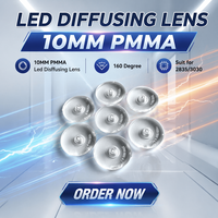 Diffuseur de lumière LED PMMA 2835 pour téléviseur, lentille optique à 160 degrés pour panneau lumineux, distribution uniforme de la lumière