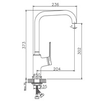 Robinet de cuisine monotrou en or brossé, eau chaude et froide, pour évier de cuisine