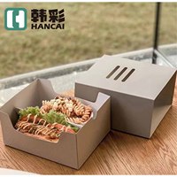 Boîte à déjeuner jetable personnalisée pour emballage de pain sandwich frites