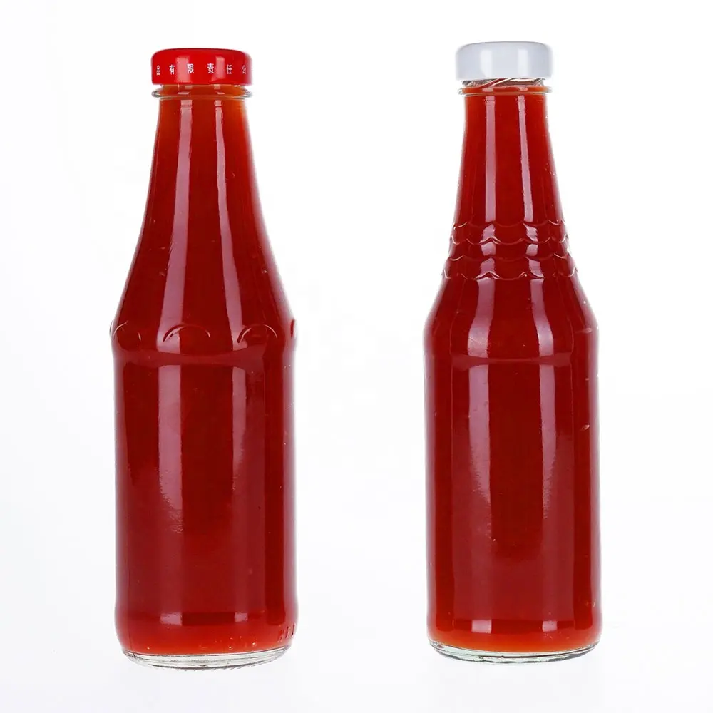 VISTA Abastecido 11oz 150ml 250ml Ketchup Molho De Tomate Pimenta Vinagre de pimentão Tabasco Garrafa de Vidro de Condimentos com Torção Tampa