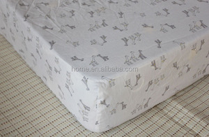 Oem bebé sábana estampada algodón hoja de caucho - Product Image 3