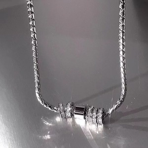 Titan Stahl Halskette mit kaltem Wind Flash Diamond <span class=keywords><strong>Ring</strong></span> Anhänger Luxus All-Match Schlüsselbein Kette für Männer Damenmode - Product Image 4
