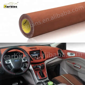 <span class=keywords><strong>Tissu</strong></span> en daim auto-adhésif couleur chocolat facile à appliquer pour siège intérieur de <span class=keywords><strong>voiture</strong></span>/<span class=keywords><strong>toit</strong></span>/pilier/roues 1.42*15M velours en daim - Product Image 3