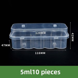 Cajas de Plástico Rectangulares Transparentes de LDPE de 3 ml, 5 ml, 7 ml, 10 ml, 12 ml, 20 ml, Botellas Cillin, Estuche de Viaje para Almacenamiento, Frascos de Materiales Reciclados - Product Image 4