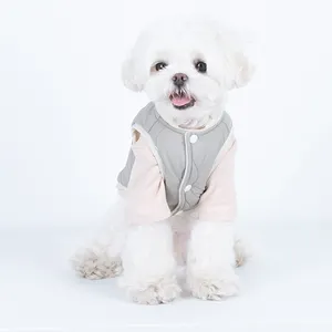 لطيف مطابقة الملابس الحيوانات الأليفة الحيوانات الأليفة الدافئة سترة الكورية نمط الصوف الكلب معطف بالجملة