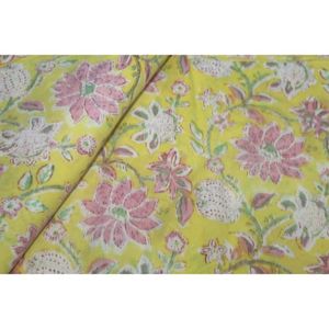 Proveedores de Tela Étnica Jaipuri Estampada a Mano, Tela 100% Algodón, Tela Suave Natural Estampada a Mano por Metro - Product Image 2