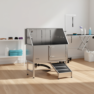 Baignoire de toilettage pour chien Vevor en acier inoxydable, 50 pouces, avec rampe et robinet, station de bain professionnelle pour chiens de grande, moyenne et petite taille - Product Image 2