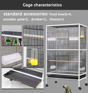 Toptan en kaliteli kafes modeli 2002P tel altın çelik tozu kaplı zarif antik kuş kafesi - Product Image 4