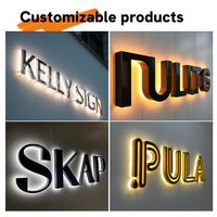 Letrero Kelly Personalizado con Retroiluminación LED, Letrero con Logotipo para Pared de Tienda de Belleza, Letrero con Letras 3D Personalizadas para Interiores, para Exhibición Publicitaria