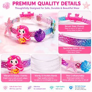 Personalized Headband Making Kit Girls Hair <b>Clips</b> <b>Bows</b> Butterflies Gems Glue Dots Creative Craft Toy Present Set - Product Image 3