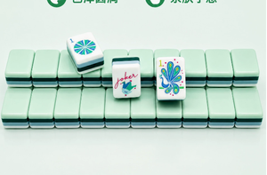 Cross-Border Luxury 4-Layer Mint Green Splicing Acrylic Eco-Friendly American Mahjong Set Portable Leisure US Mahjong - Product Image 2
