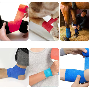 12 rollos de cinta autoadhesiva para veterinarios atléticos, vendaje médico cohesivo elástico para lesiones deportivas, suministro sanitario - Product Image 5