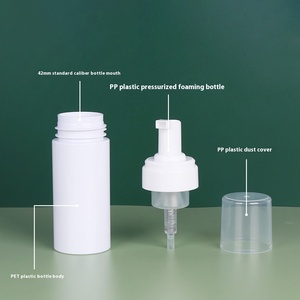 Nhà máy cung cấp trực tiếp tùy chỉnh-thực hiện 150ml <span class=keywords><strong>100ml</strong></span> xi lanh vật nuôi bọt Báo Chí tạo bọt chai trong kho mặt làm sạch Mousse chăm sóc da - Product Image 3