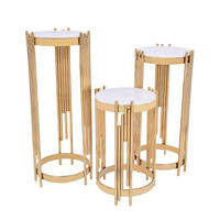 Ensemble de socles en métal doré modernes, socle professionnel, pilier, décoration de table de dessert pour mariage, utilisation intérieure/extérieure, Magicluv