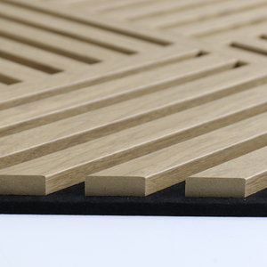Chất Lượng Cao Trang Trí Nội Thất Cách Âm Tấm Tường Gỗ Slat Trần 3D Bằng Gỗ Acoustic Bảng Điều Chỉnh - Product Image 4