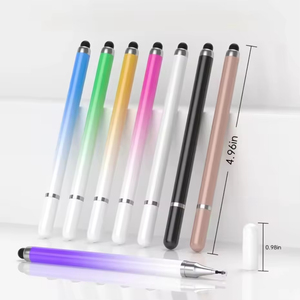 <span class=keywords><strong>ปากกา</strong></span>สไตลัสแบบ Capacitive ความไวสูง แบบไล่ระดับสี ขายส่ง 2 in 1 <span class=keywords><strong>ปากกา</strong></span>ลูกลื่นสำหรับวาดภาพ ใช้ได้กับ iPad <span class=keywords><strong>iPhone</strong></span> แท็บเล็ต Android ทุกชนิด และพีซี - Product Image 1