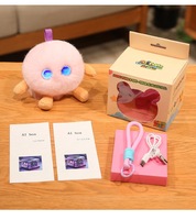 Jouet en peluche intelligent AI avec yeux bleus lumineux, rappel de traduction, météo, blagues, racontes-histoires, chant, bracelet de poignet, 8 couleurs, cadeau 2.4G