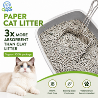 Litière pour chat en papier de haute qualité, 100% granulés de papier recyclé, ultra absorbante, neutralisant les odeurs, faible teneur en poussière, légère, écologique