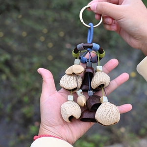 Wholesale Handmade Natural Fruit Shell <b>Wind</b> <b>Chime</b> Rattle Keychain Mini Percussion Shaker Souvenir Gift And Kids Music Sensory - Product Image 1