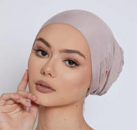 FRC En gros Bonnet intérieur ajustable en jersey musulman, extensible, avec ouverture pour les oreilles et attache arrière, pour hijab, usage quotidien