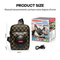 Haut-parleur sac à dos pour V5.0 avec prise en charge USB/TF/AUX/MIC, double mode, LED RGB, home cinéma, extérieur, haut-parleur 3 pouces, batterie 3500 mAh