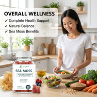 Gummies de mousse de mer en vrac avec fucus vésiculeux et racine de bardane pour le soutien immunitaire, la thyroïde et la détoxification