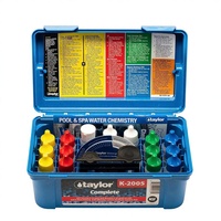 Kit de test Taylor K2005 pour piscine : chlore total, bromure, alcalinité, dureté du calcium, demande de base, demande d'acide et pH