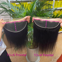 Lot de Cheveux Humains Brésiliens Vierges avec Closure, Cheveux Alignés dans le Sens de la Cuticule, Vente en Gros de Lots de Cheveux Vierges Bruts avec Frontal