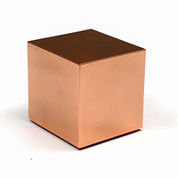 Cube en cuivre pur à 99,95 % de taille personnalisée - 145,9 g, usiné CNC de haute qualité pour la collection et la présentation d'éléments