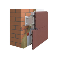 Système de terre cuite d'acier inoxydable de revêtement de façade réglable en pierre de marbre