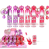 Ensemble de gloss à lèvres SYP avec pendentif porte-clés, gloss à lèvres hydratant scintillant, maquillage pour les lèvres mignon et portable pour femmes et filles
